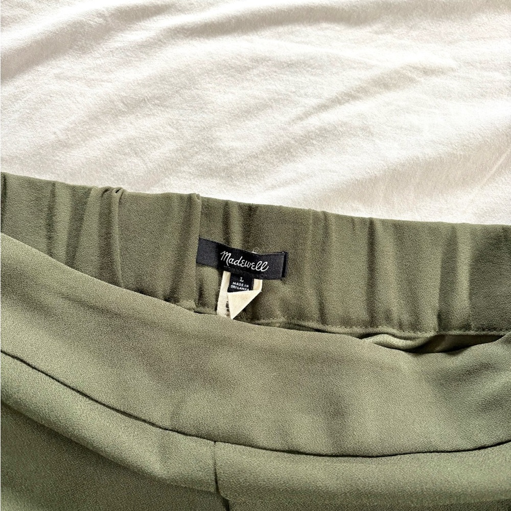 Madewell Huston Pull On Crop Pants size L in Kale - Picture 6 of 7